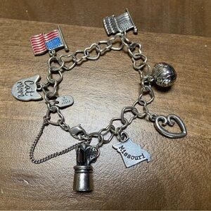 James Avery Connected Hearts Charm Bracelet with 7 Charms